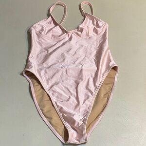 Los Angeles Apparel Light Pink One-Piece Swimsuit